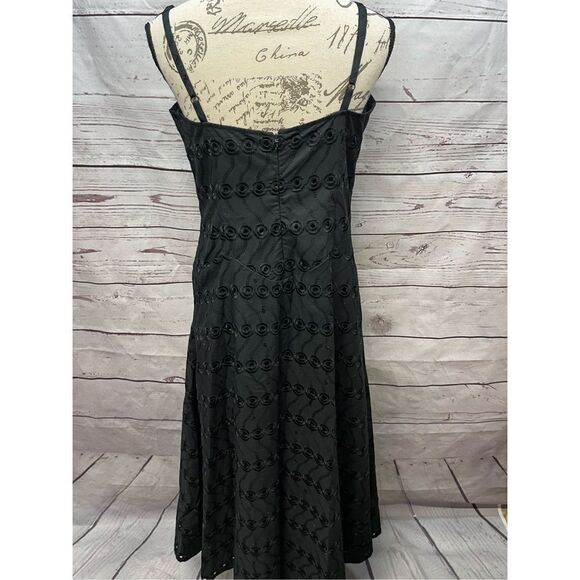 J20-WD NY size 10 black spaghetti strap dress, 100% cotton - Picture 3 of 4